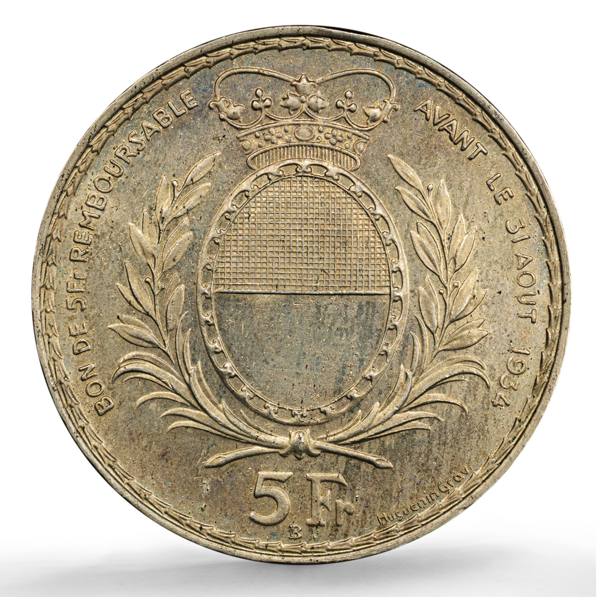 Switzerland 5 francs Fribourg Shooting Festival R-431 MS64 PCGS silver coin 1934 Switzerland 5 francs Fribourg Shooting Festival R-431 MS64 PCGS silver coin 1934