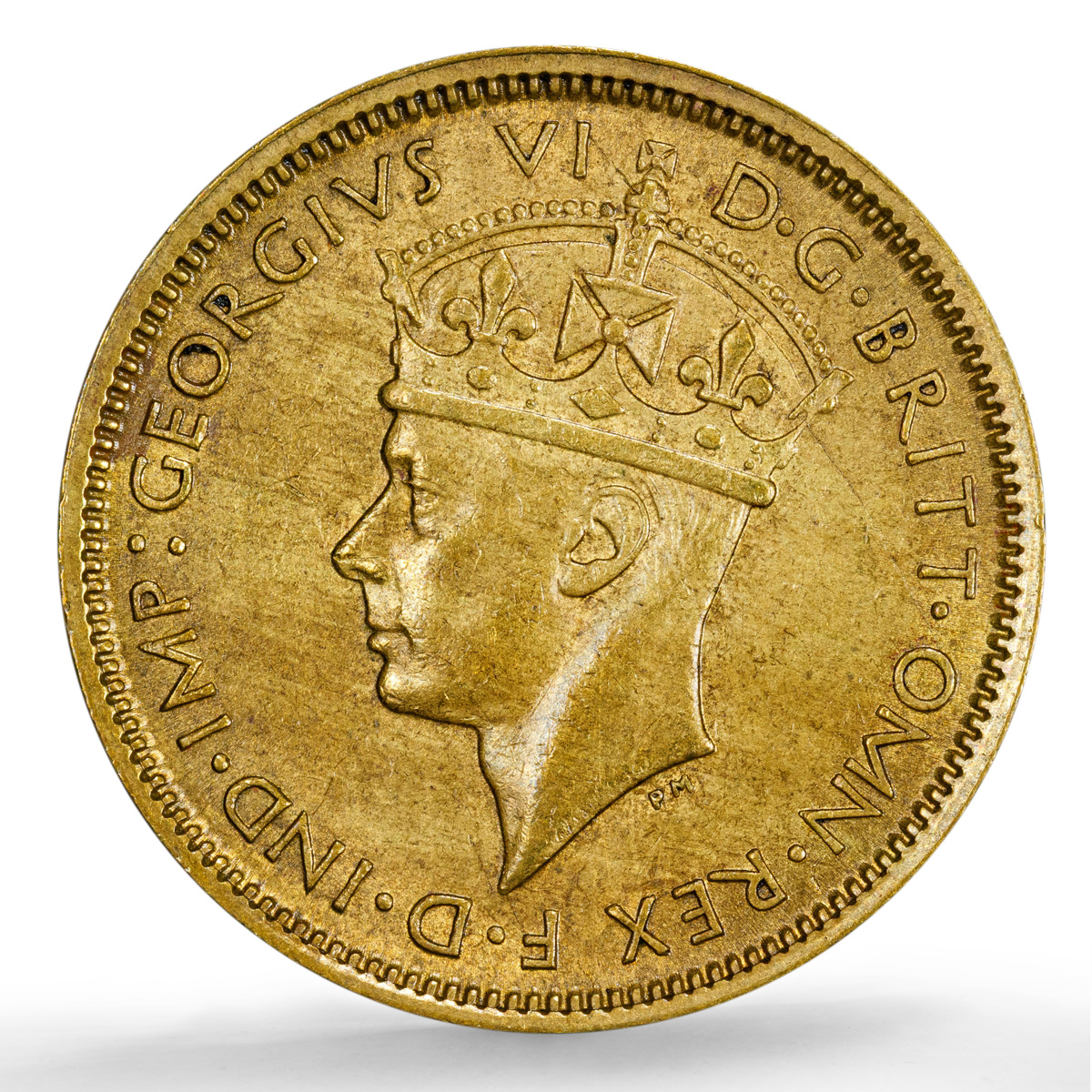 West Africa British 1 shilling George VI KM-23 MS 62 PCGS NiBrass coin 1942