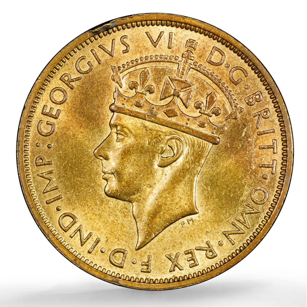 West Africa British 2 shillings George VI KM-24 MS 62 PCGS NiBrass coin 1942 KN