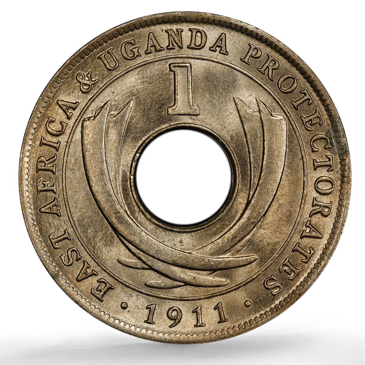 East Africa British 1 cent George V KM-7 Uganda MS 64 PCGS CuNi coin 1911