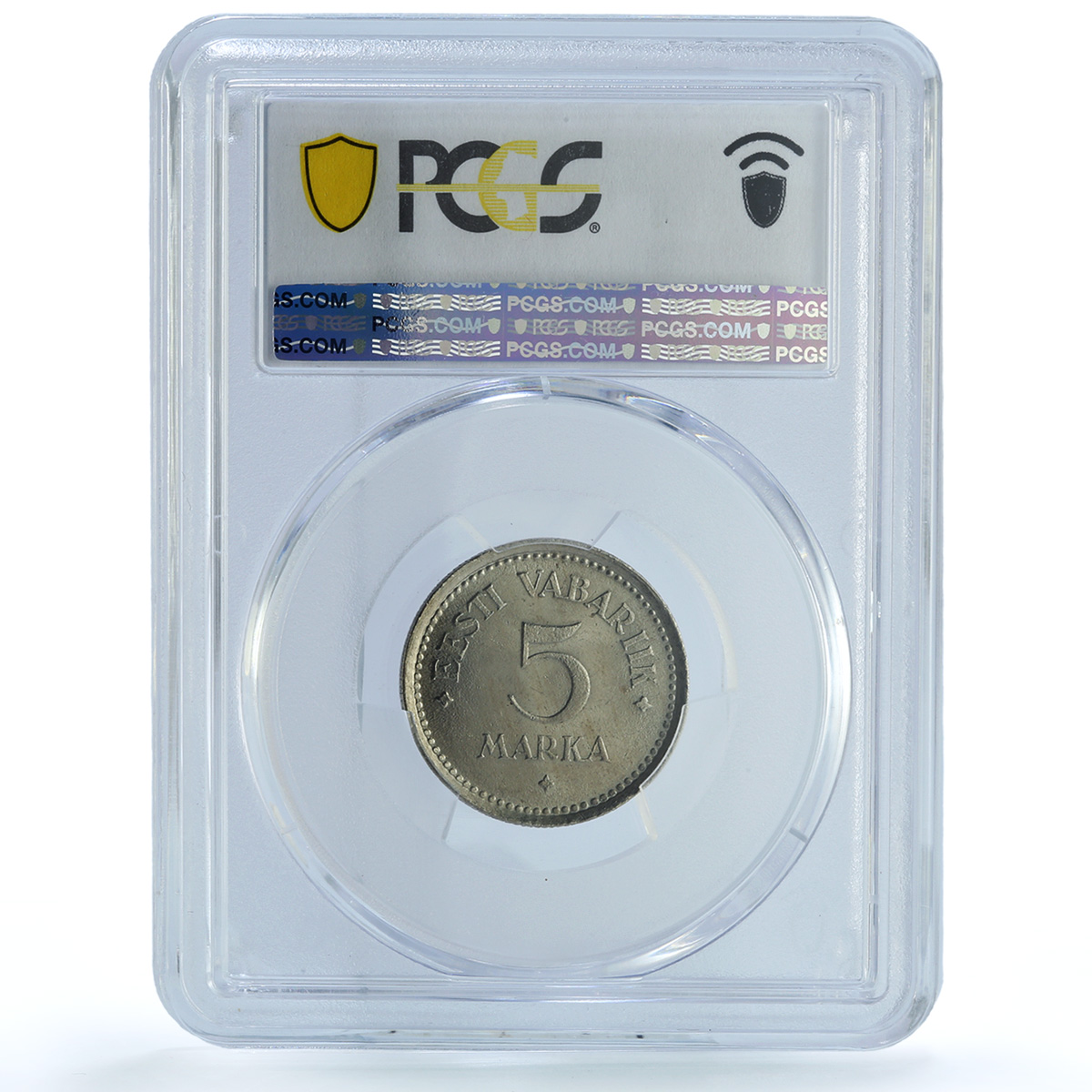 Estonia 5 marka Republic Coinage Three Lions KM-3 MS64 PCGS CuNi coin 1922