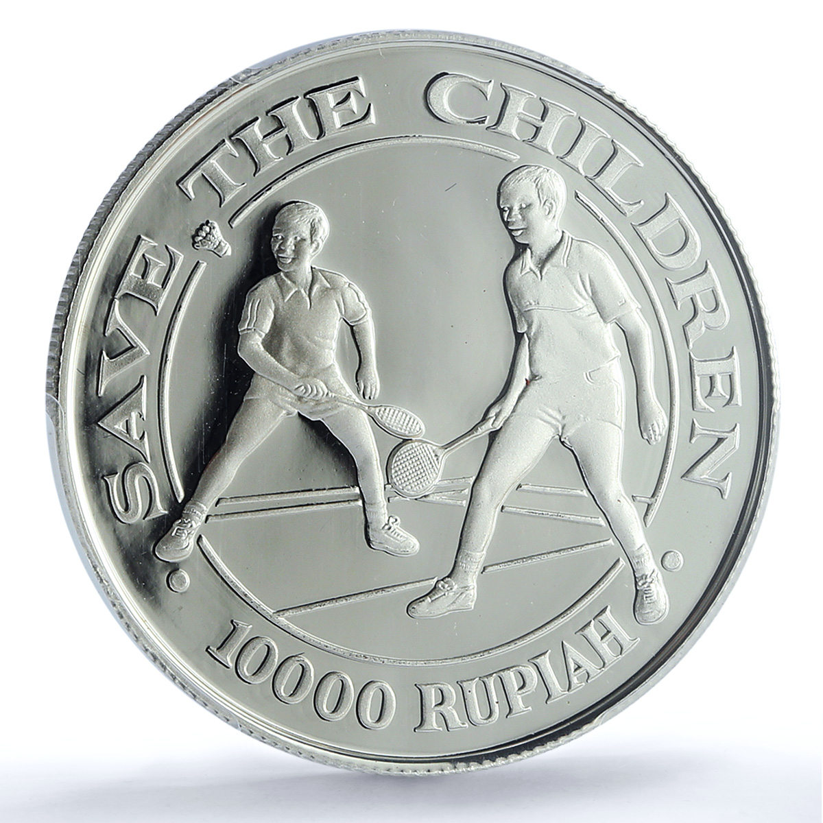 Indonesia 10000 rupiah UNICEF Save Children Child PR 70 PCGS silver coin 1990
