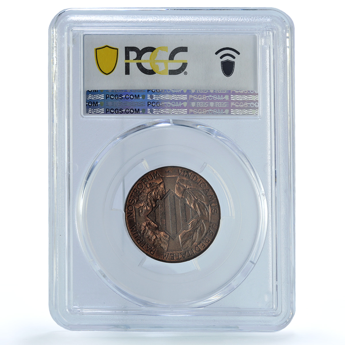 Spain Barcelona 5 centimos Catalanist Union Horsemans MS64 PCGS bronze coin 1900