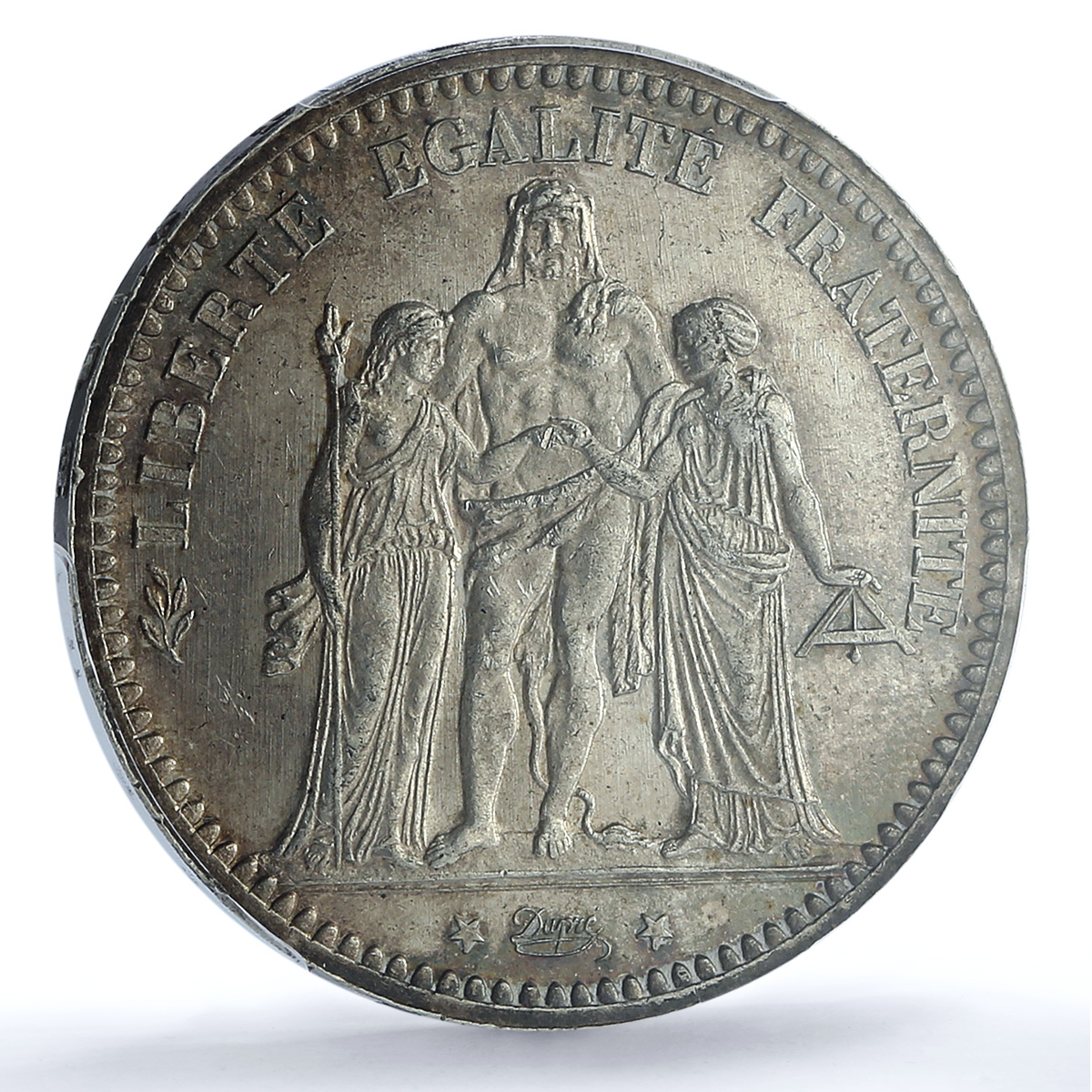 France 5 francs Hercules Liberty Equality Fraternity MS62 PCGS silver coin 1873