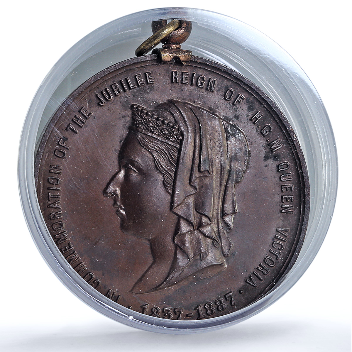 Great Britain Queen Victoria Jubilee Railway Crewe Trains MS 64 PCGS medal 1887