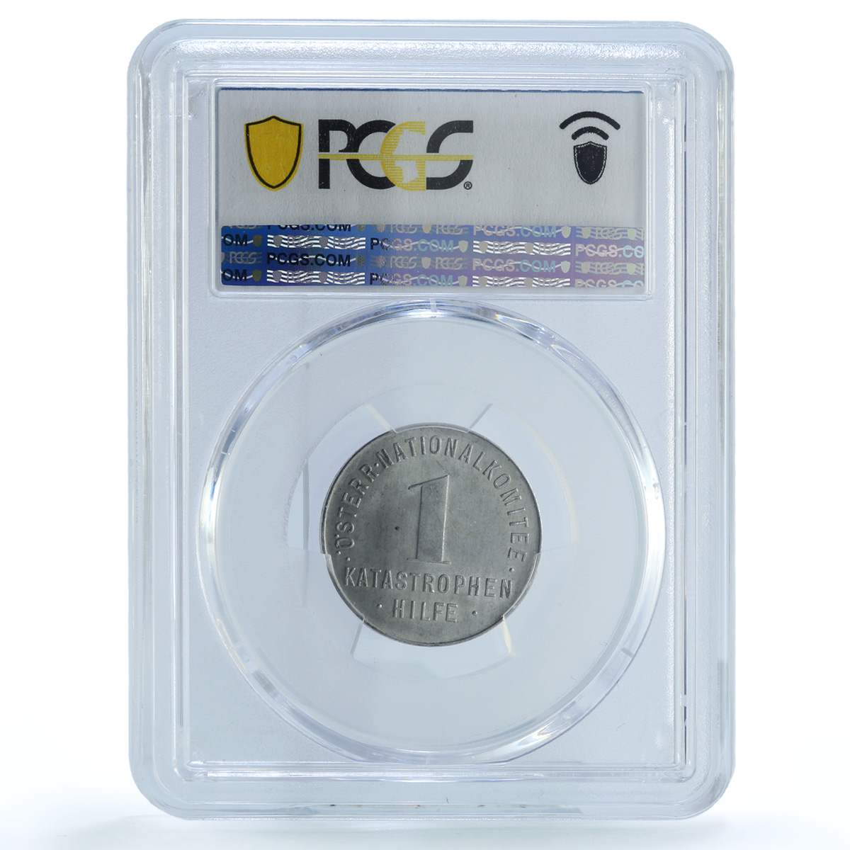 Austria National Disaster Comitee Donations Relief 1 Krone MS 63 PCGS token 1954