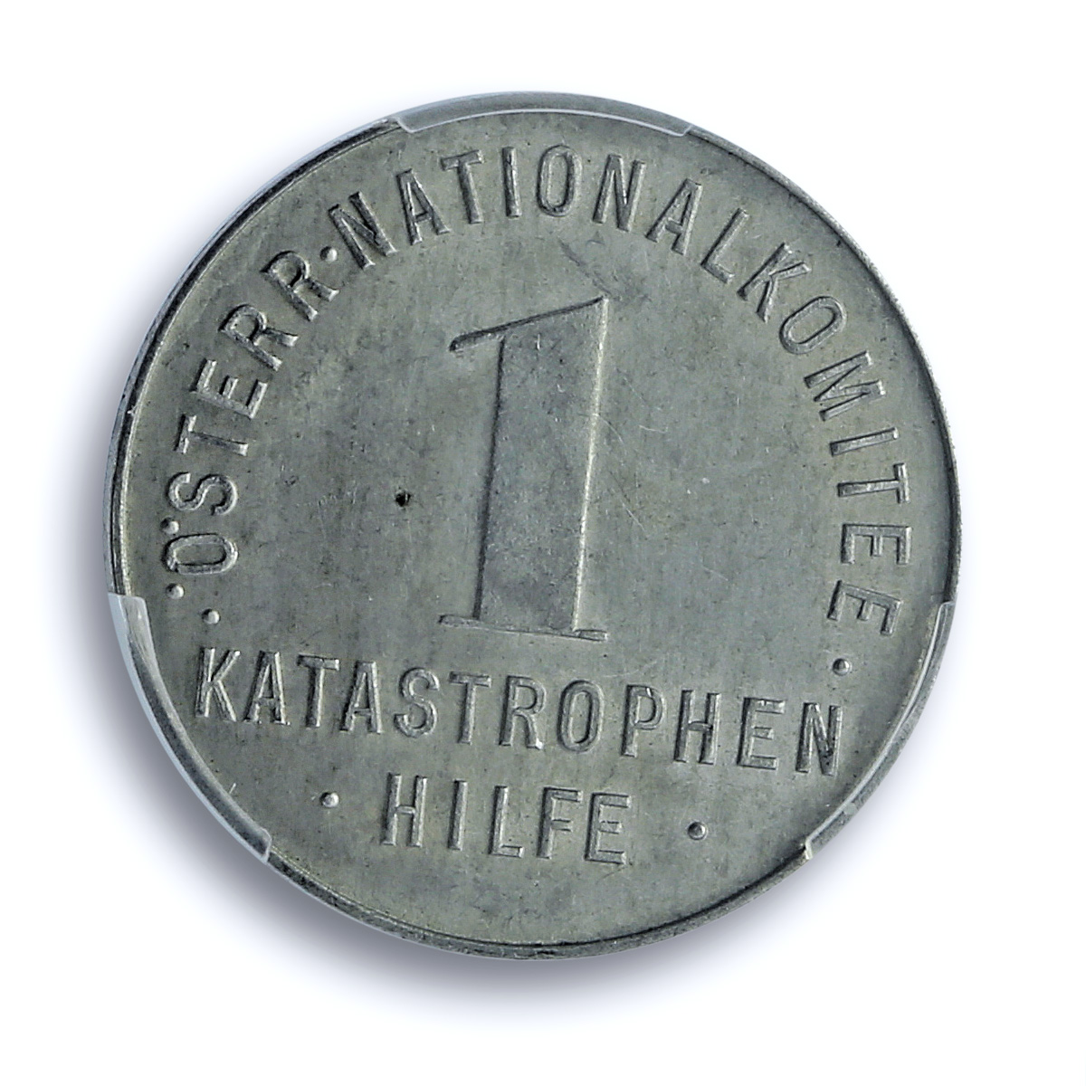 Austria National Disaster Comitee Donations Relief 1 Krone MS 63 PCGS token 1954