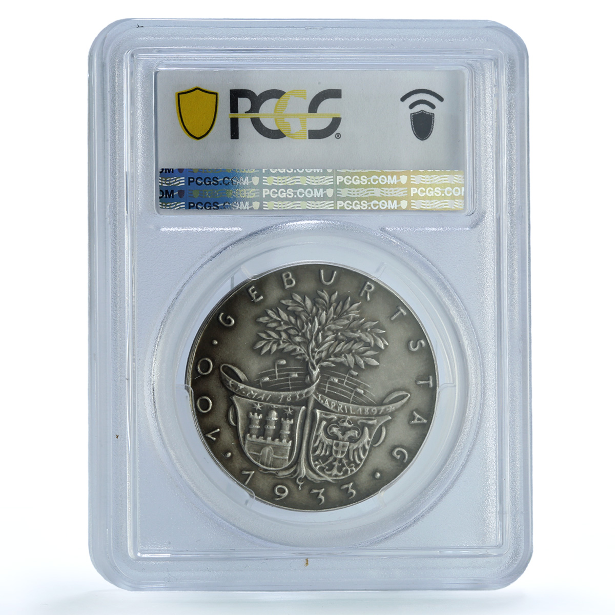 Germany Third Reich Johannes Brahms Composer Music SP62 PCGS silver medal 1933 Germany Third Reich Johannes Brahms Composer Music SP62 PCGS silver medal 1933