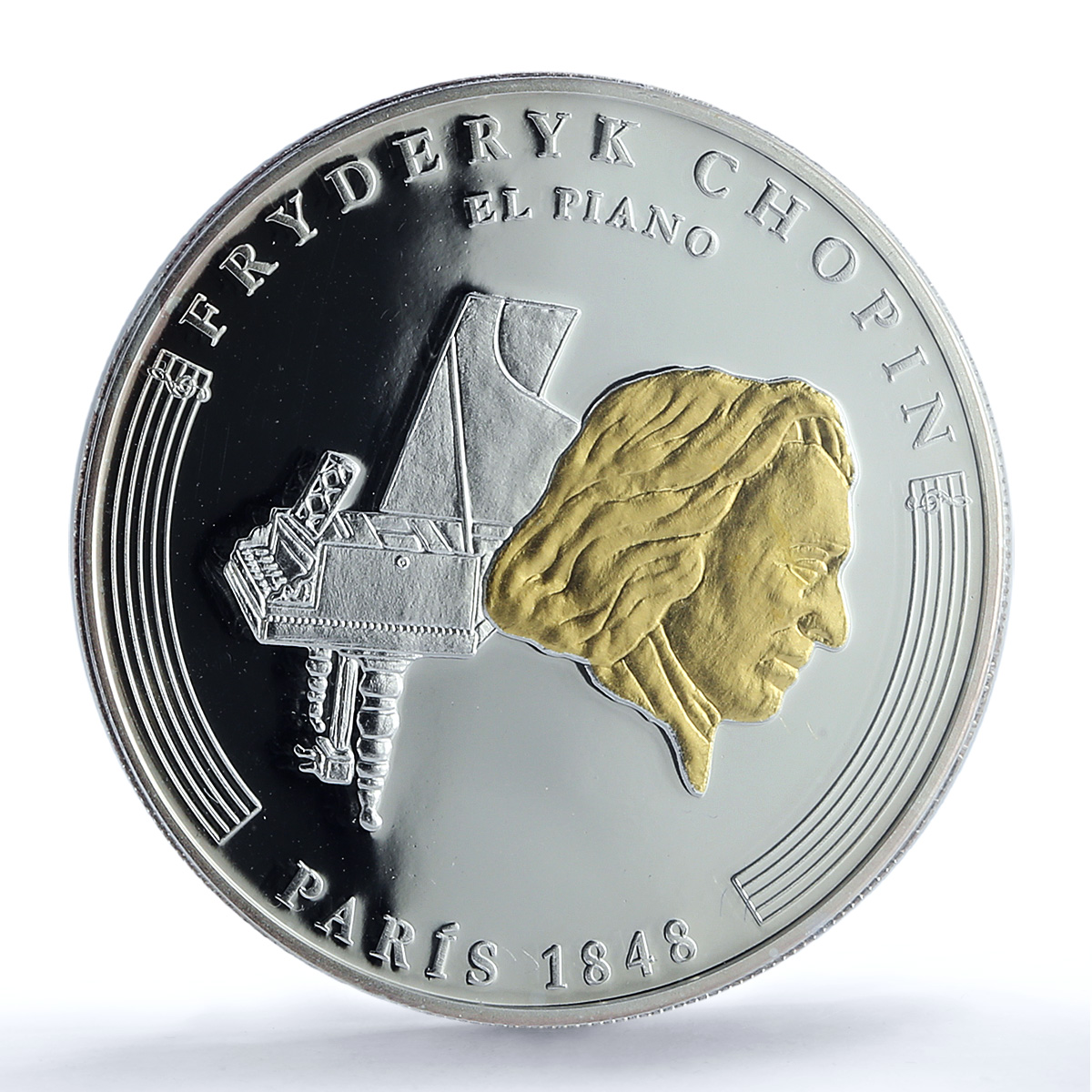 Andorra 10 diners Chopin Paris KM-322 Music Composer PR 70 PCGS silver coin 2009 Andorra 10 diners Chopin Paris KM-322 Music Composer PR 70 PCGS silver coin 2009