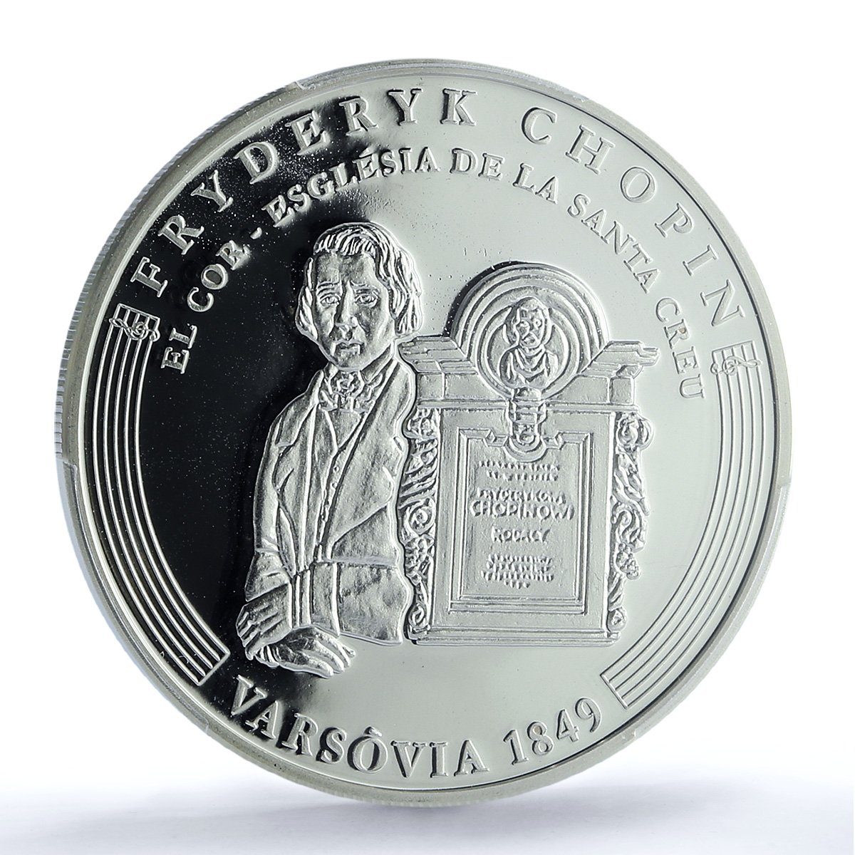 Andorra 10 diners Chopin Warsaw KM-319 Music Composer PR70 PCGS silver coin 2009 Andorra 10 diners Chopin Warsaw KM-319 Music Composer PR70 PCGS silver coin 2009