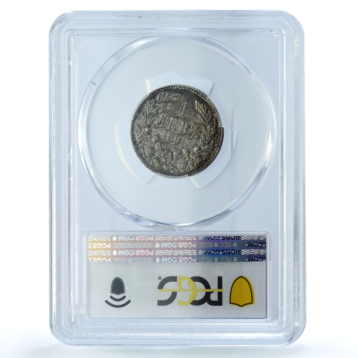 Bulgaria 1 lev King Ferdinand I Coinage KM-13 AU55 PCGS silver coin 1891 Bulgaria 1 lev King Ferdinand I Coinage KM-13 AU55 PCGS silver coin 1891