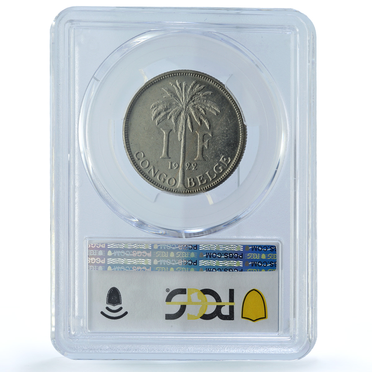 Belgian Congo 1 franc King Albert I French Text KM-20 MS65 PCGS CuNi coin 1922