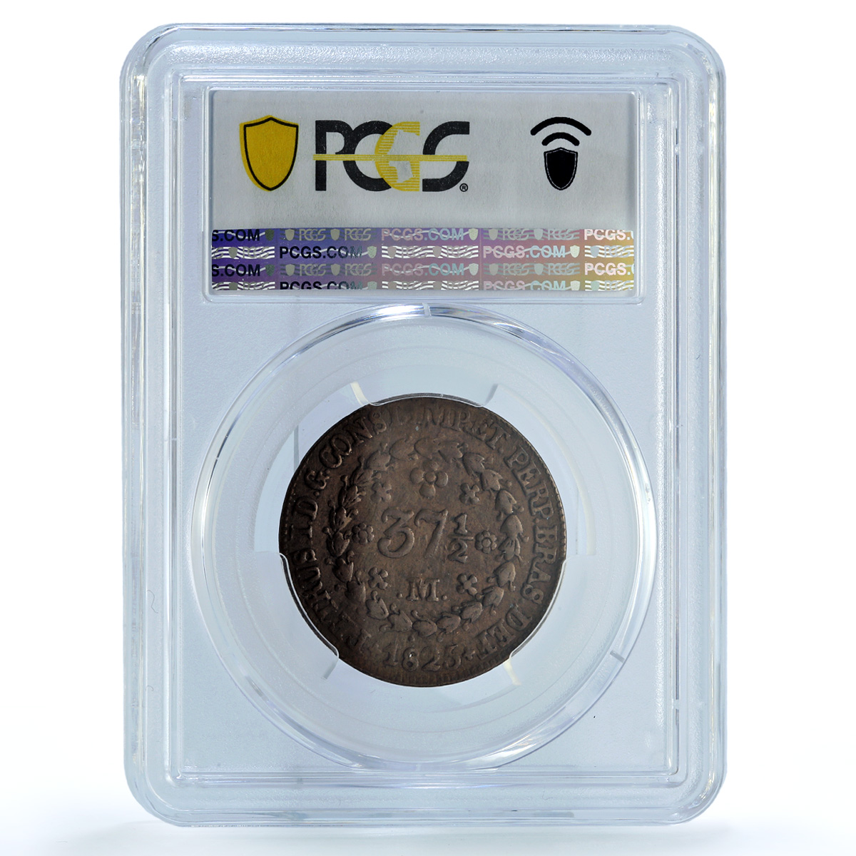 Brazil 37 1/2 reis King Pedro Peter I Golden Vintem XF45 PCGS copper coin 1825 Brazil 37 1/2 reis King Pedro Peter I Golden Vintem XF45 PCGS copper coin 1825