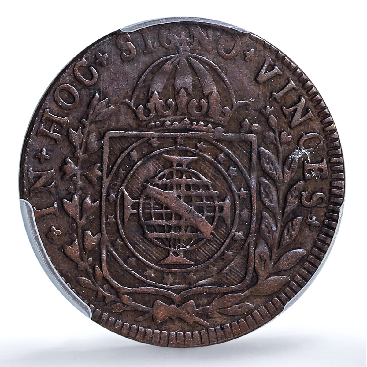 Brazil 37 1/2 reis King Pedro Peter I Golden Vintem XF45 PCGS copper coin 1825 Brazil 37 1/2 reis King Pedro Peter I Golden Vintem XF45 PCGS copper coin 1825