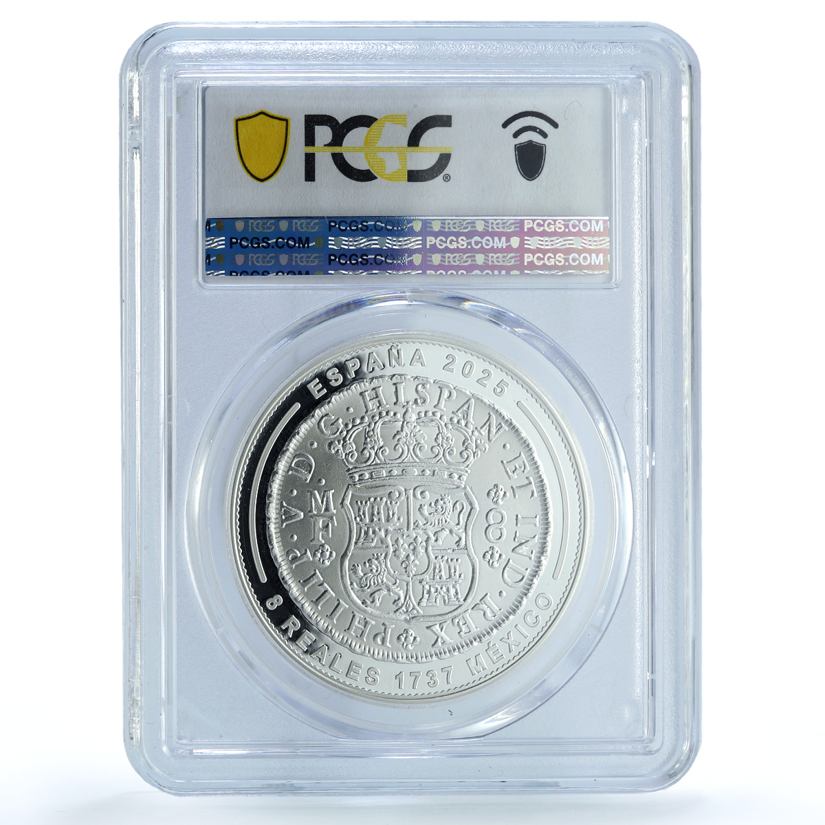 Spain 10 euros Mexico 8 Reales 1737 Restrike PR 70 PCGS silver coin 2025 Spain 10 euros Mexico 8 Reales 1737 Restrike PR 70 PCGS silver coin 2025