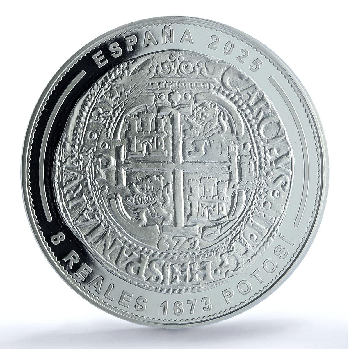 Spain 10 euros Potosi 8 Reales 1673 Restrike PR 70 PCGS silver coin 2025 Spain 10 euros Potosi 8 Reales 1673 Restrike PR 70 PCGS silver coin 2025