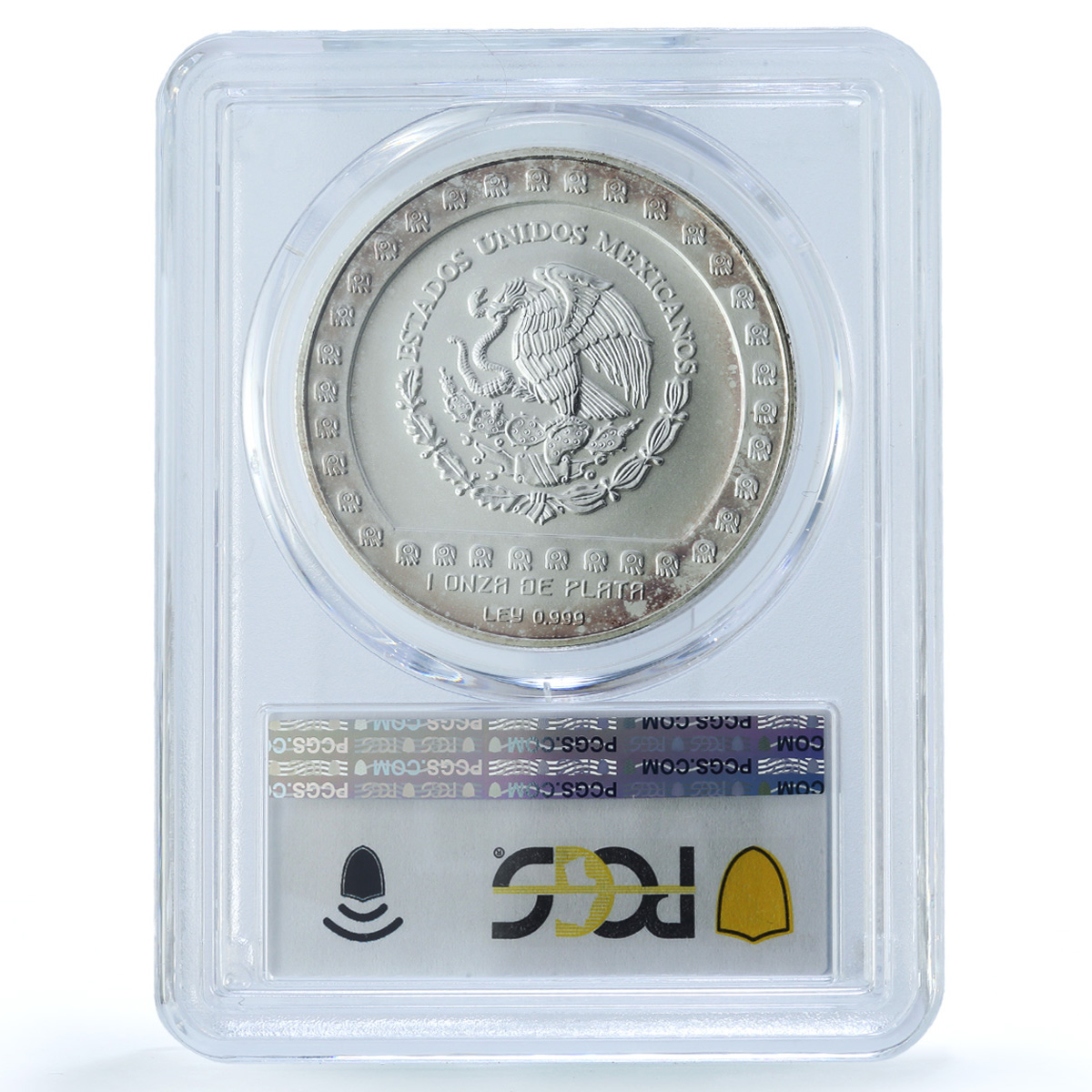 Mexico 5 pesos Brasero Efigie T2 KM-648 Precolombina MS 68 PCGS silver coin 1993 Mexico 5 pesos Brasero Efigie T2 KM-648 Precolombina MS 68 PCGS silver coin 1993