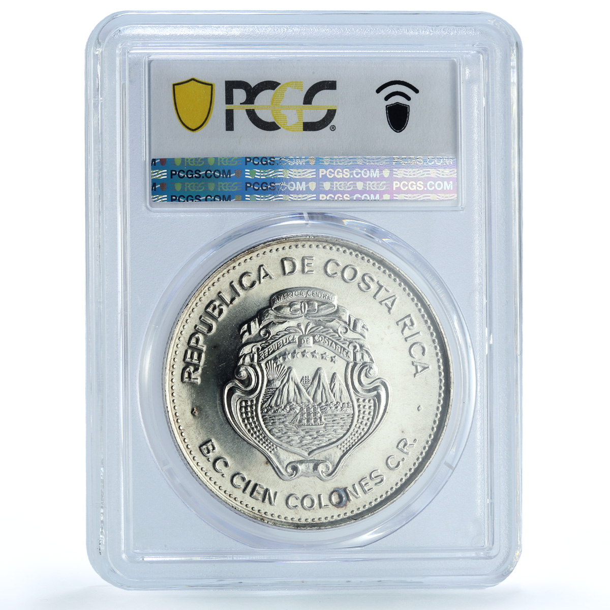 Costa Rica 100 colones Year of the Child KM-206 Bird MS 66 PCGS silver coin 1979 Costa Rica 100 colones Year of the Child KM-206 Bird MS 66 PCGS silver coin 1979