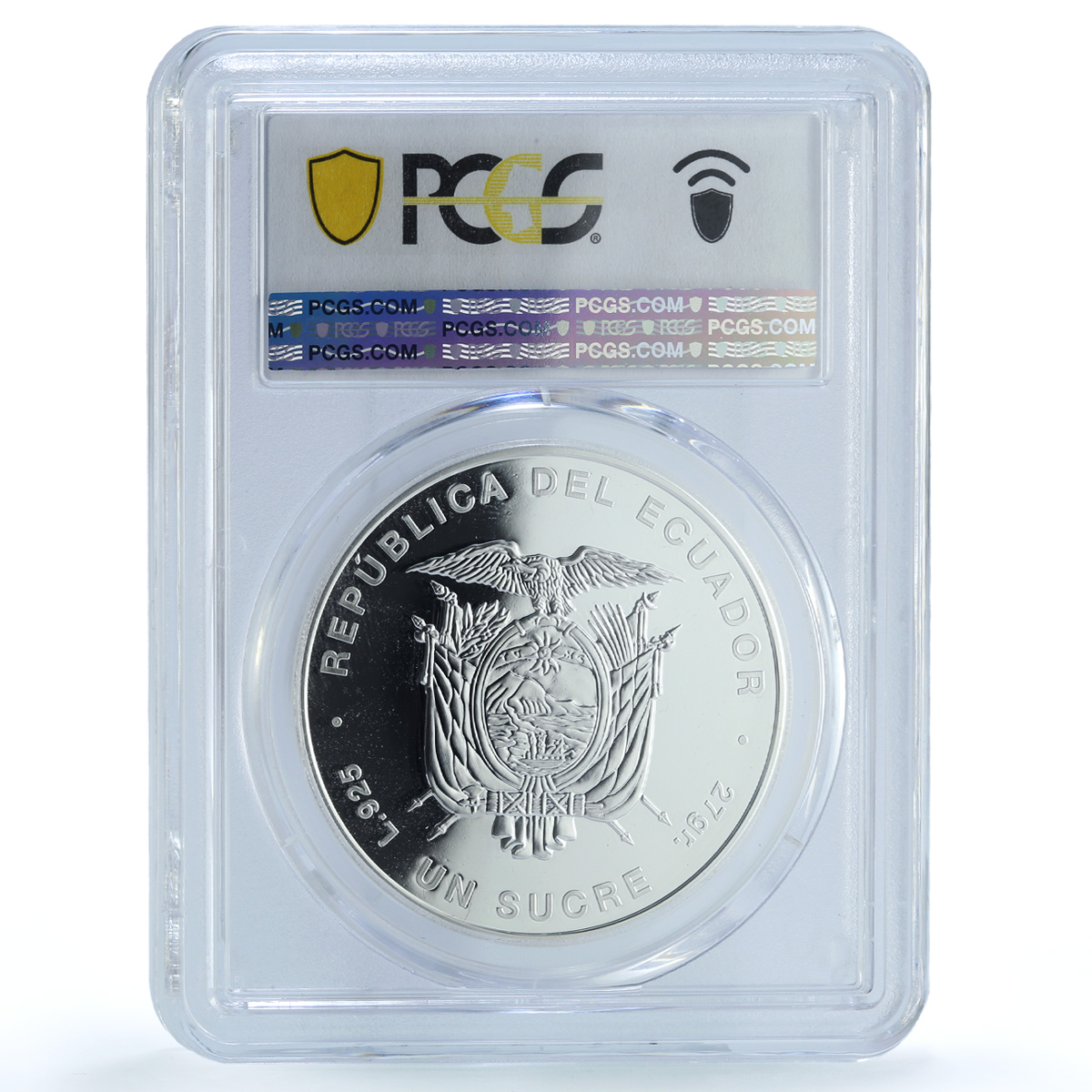 Ecuador 1 sucre Guayaquil Independence Heroes Column PR 69 PCGS silver coin 2025 Ecuador 1 sucre Guayaquil Independence Heroes Column PR 69 PCGS silver coin 2025