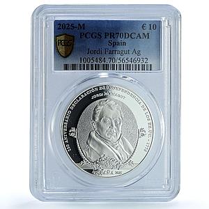 Spain 10 euros US Independence Farragut Ship PR 70 PCGS silver coin 2025