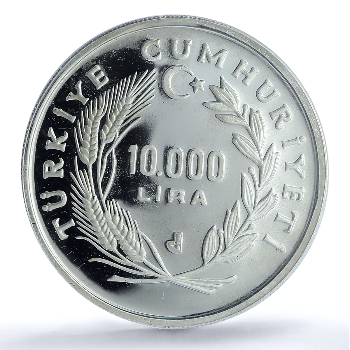 Turkiye 10000 lira Int. Peace Year KM-1022 Dove Bird PR 66 PCGS silver coin 1986 Turkiye 10000 lira Int. Peace Year KM-1022 Dove Bird PR 66 PCGS silver coin 1986