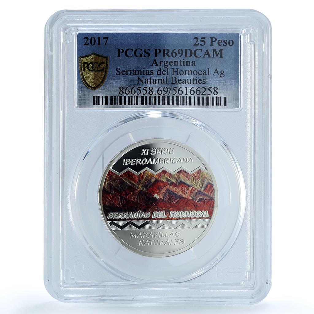Argentina 25 pesos Serranias Hornocal Ibero-American PR 69 PCGS silver coin 2017 Argentina 25 pesos Serranias Hornocal Ibero-American PR 69 PCGS silver coin 2017