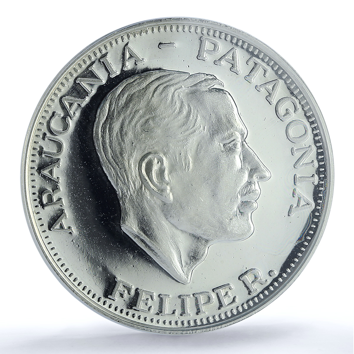 Araucania-Patagonia France 100 pesos Felipe Piedfort X#P1 PR68 PCGS Ag coin 1988