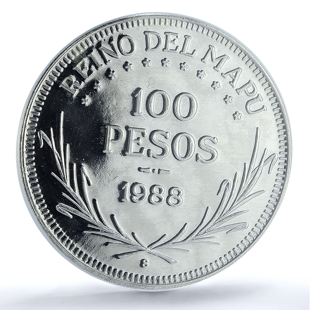 Araucania-Patagonia France 100 pesos Felipe Piedfort X#P1 PR68 PCGS Ag coin 1988