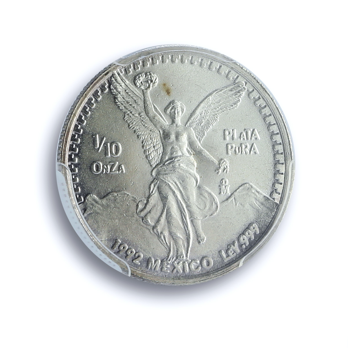 Mexico 1/10 onza Libertad Angel Independence KM-543 MS 67 PCGS silver coin 1992 Mexico 1/10 onza Libertad Angel Independence KM-543 MS 67 PCGS silver coin 1992