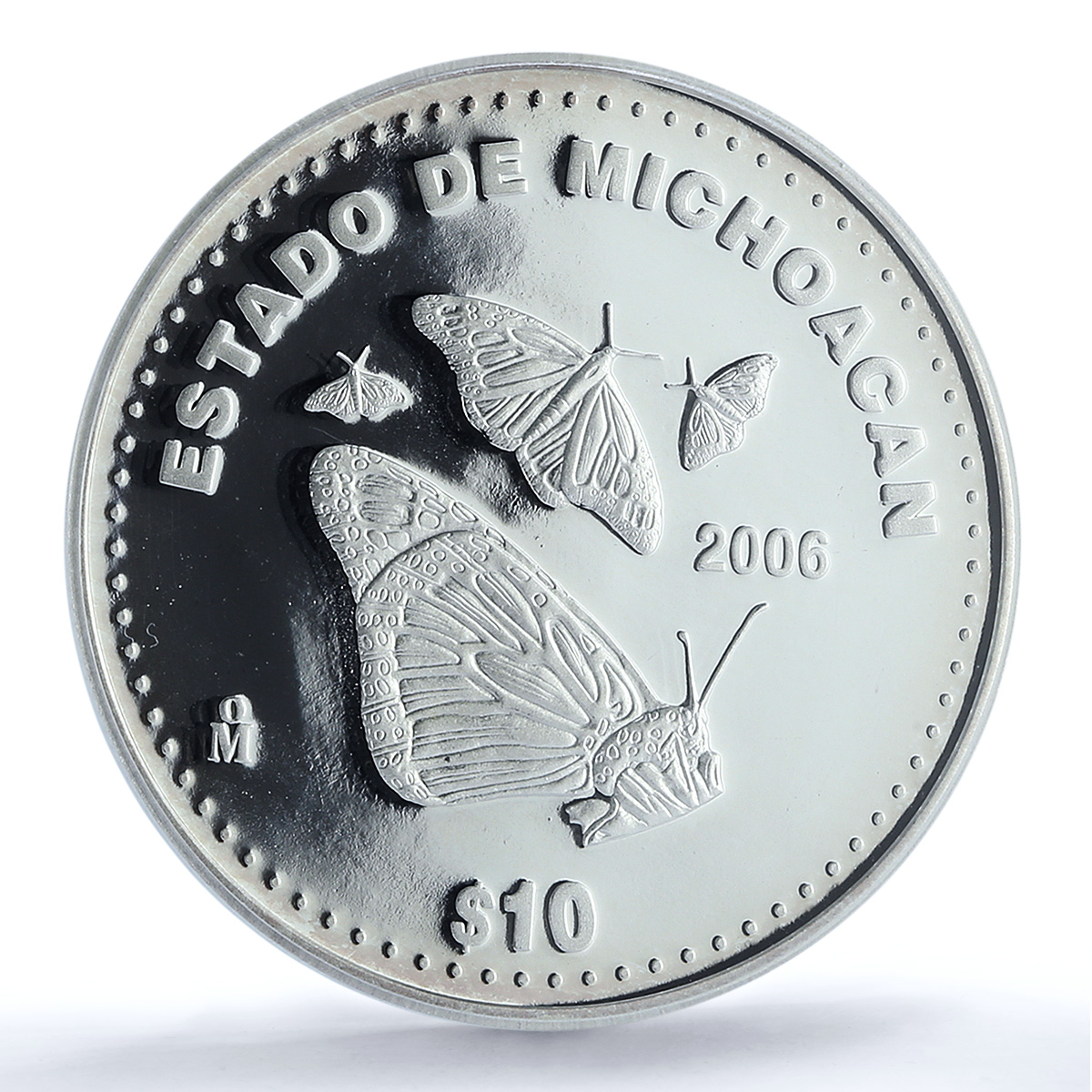 Mexico 10 pesos Michoacan State KM-831 Butterfly PR 69 PCGS silver coin 2006 Mexico 10 pesos Michoacan State KM-831 Butterfly PR 69 PCGS silver coin 2006