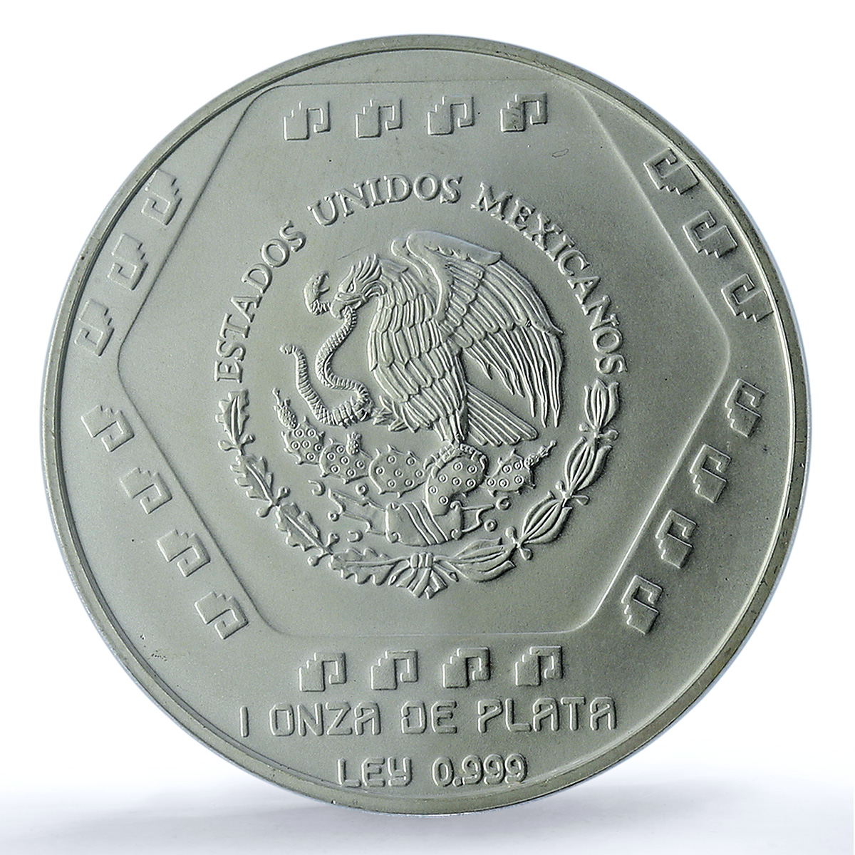 Mexico 5 pesos Dintel 26 KM-578 Precolombina Maya MS 68 PCGS silver coin 1994 Mexico 5 pesos Dintel 26 KM-578 Precolombina Maya MS 68 PCGS silver coin 1994