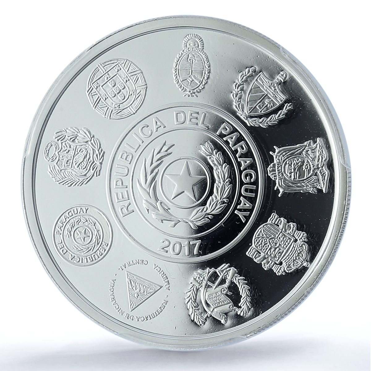 Paraguay 1 guarani Monday Falls Ibero-American Nature PR70 PCGS silver coin 2017 Paraguay 1 guarani Monday Falls Ibero-American Nature PR70 PCGS silver coin 2017