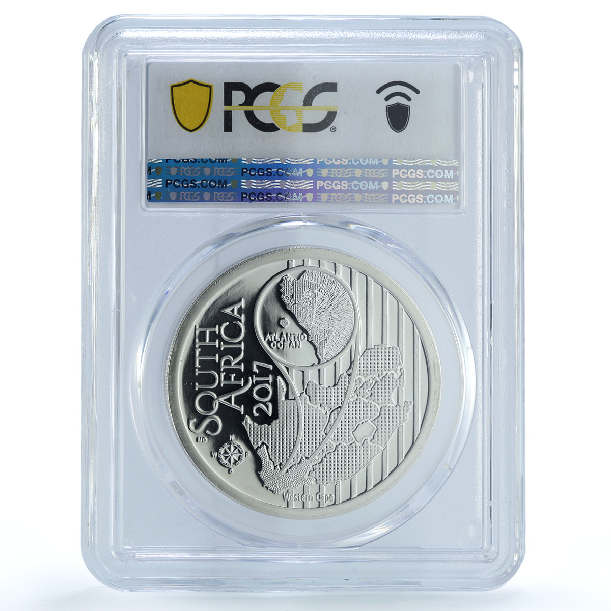 South Africa 10 rand Blue Crane KM-631 Fauna Bird PR 69 PCGS silver coin 2017