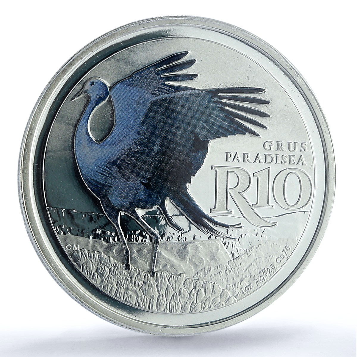 South Africa 10 rand Blue Crane KM-631 Fauna Bird PR 69 PCGS silver coin 2017
