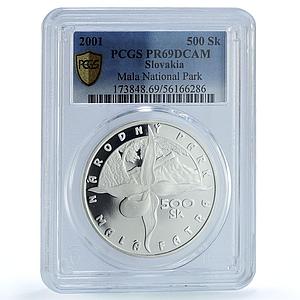Slovakia 500 korun Mala Fatra Park KM-56 Wildlife PR 69 PCGS silver coin 2001