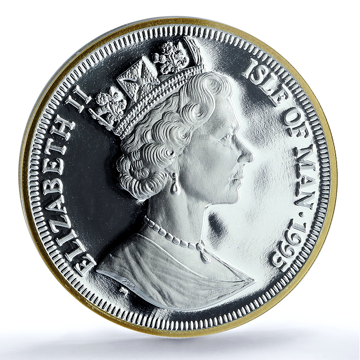 Isle of Man 1 oz Angel Archangel Michael Gilt KM-522 PR 66 PCGS silver coin 1995