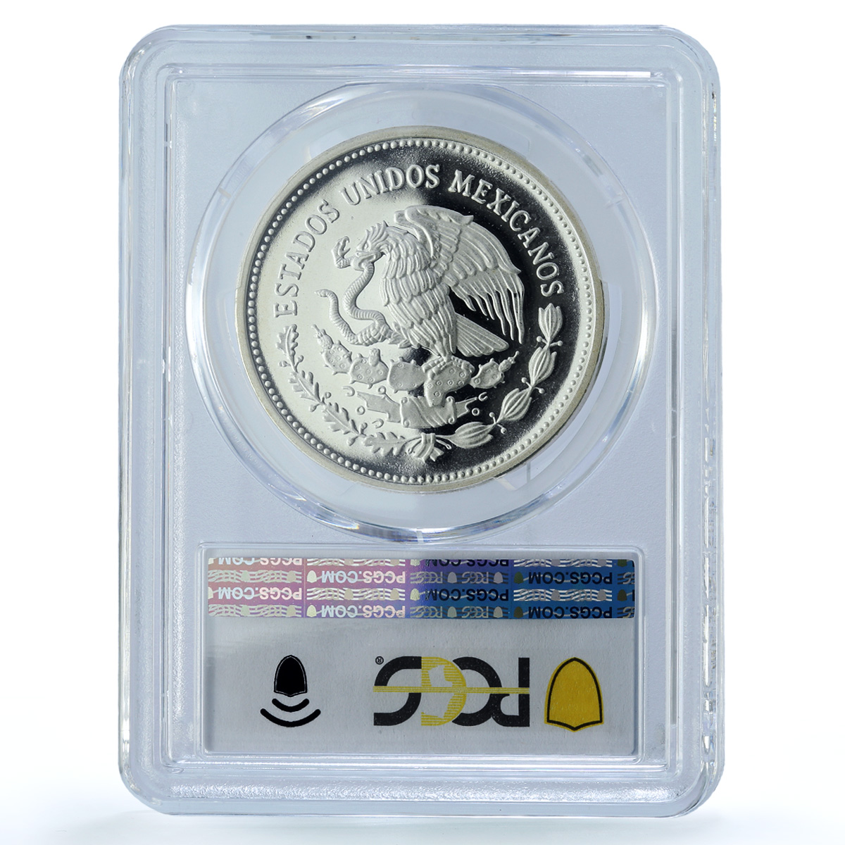 Mexico 100 pesos Football World Cup KM-505 Net Ball PR 68 PCGS silver coin 1985