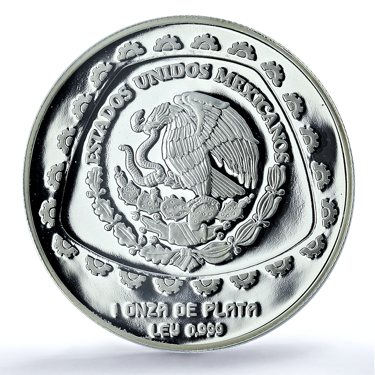 Mexico 5 pesos Sacerdote KM-664 Precolombina Toltec PR 69 PCGS silver coin 1998