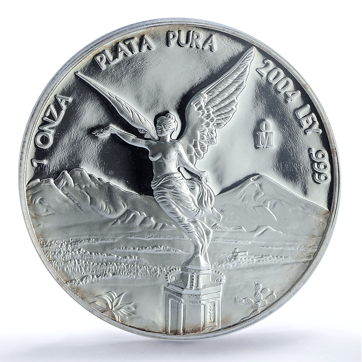 Mexico 1 onza Libertad Angel of Independence KM-639 PR 67 PCGS silver coin 2004