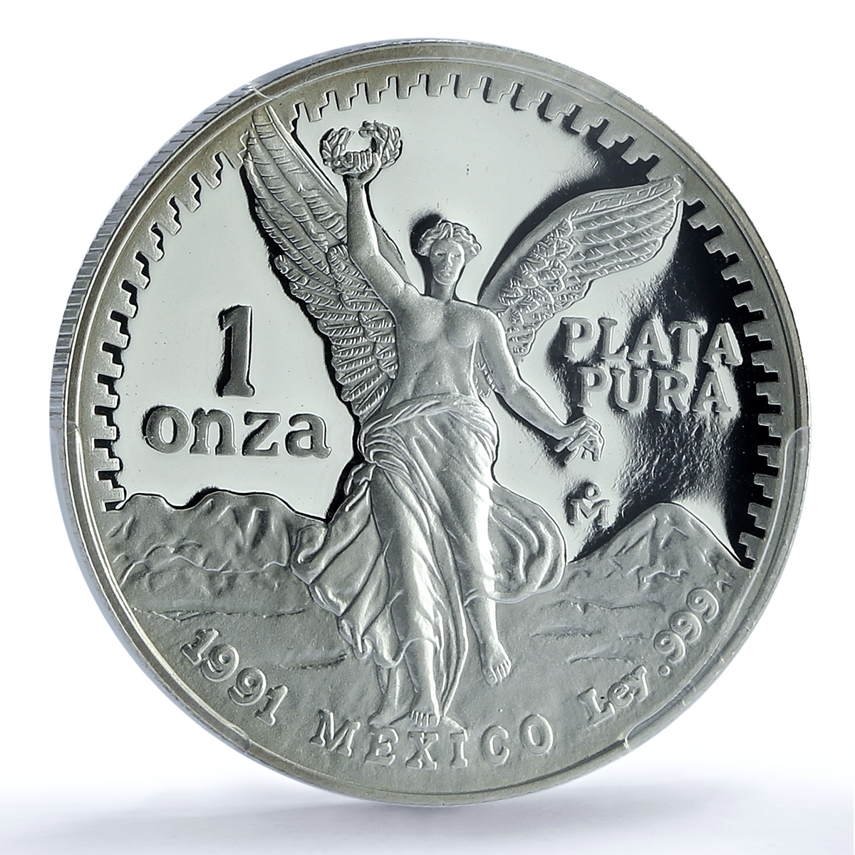 Mexico 1 onza Libertad Angel of Independence KM-494.3 PR70 PCGS silver coin 1991