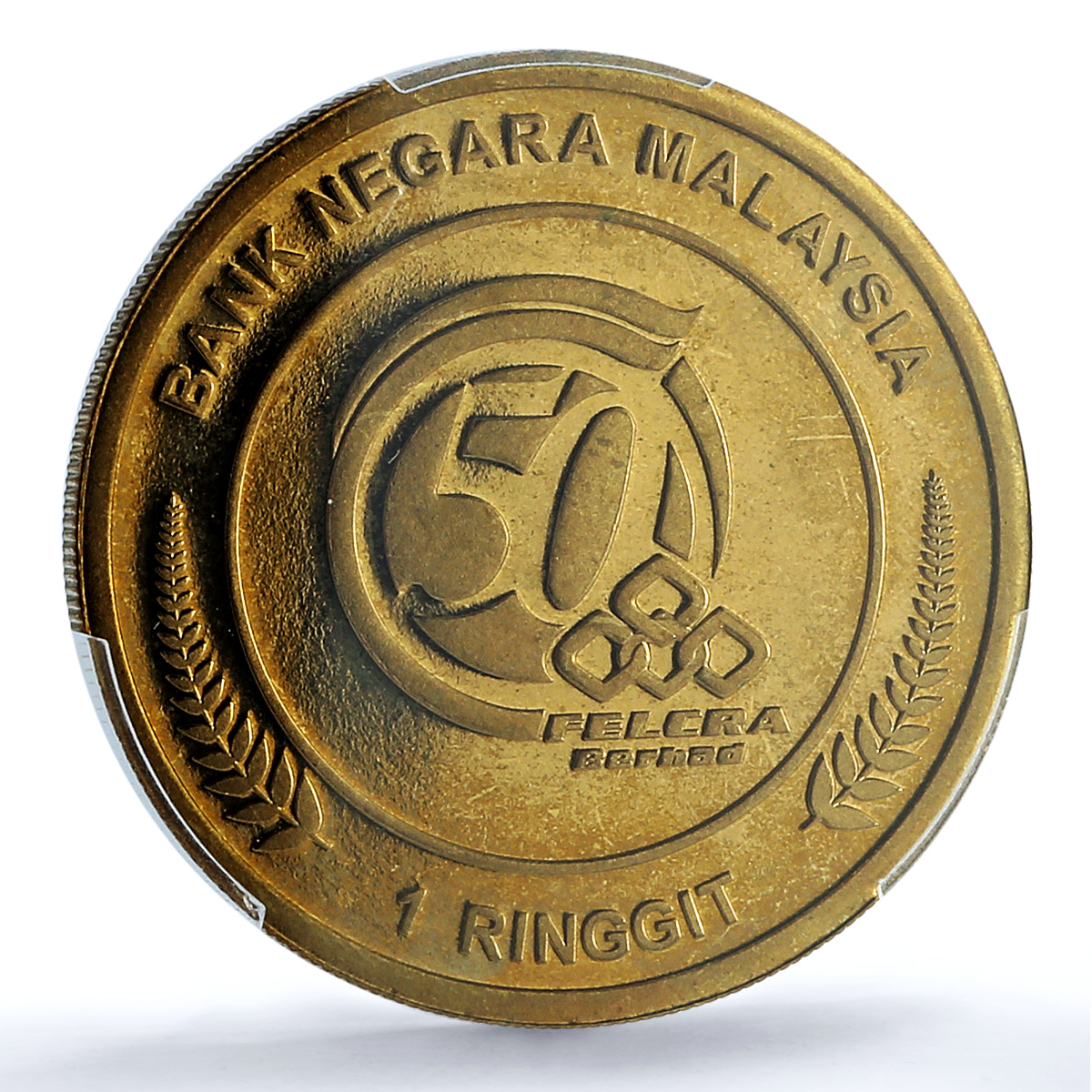 Malaysia 1 ringgit FELCRA KM-219 Industry MS 67 PCGS CuAl coin 2016
