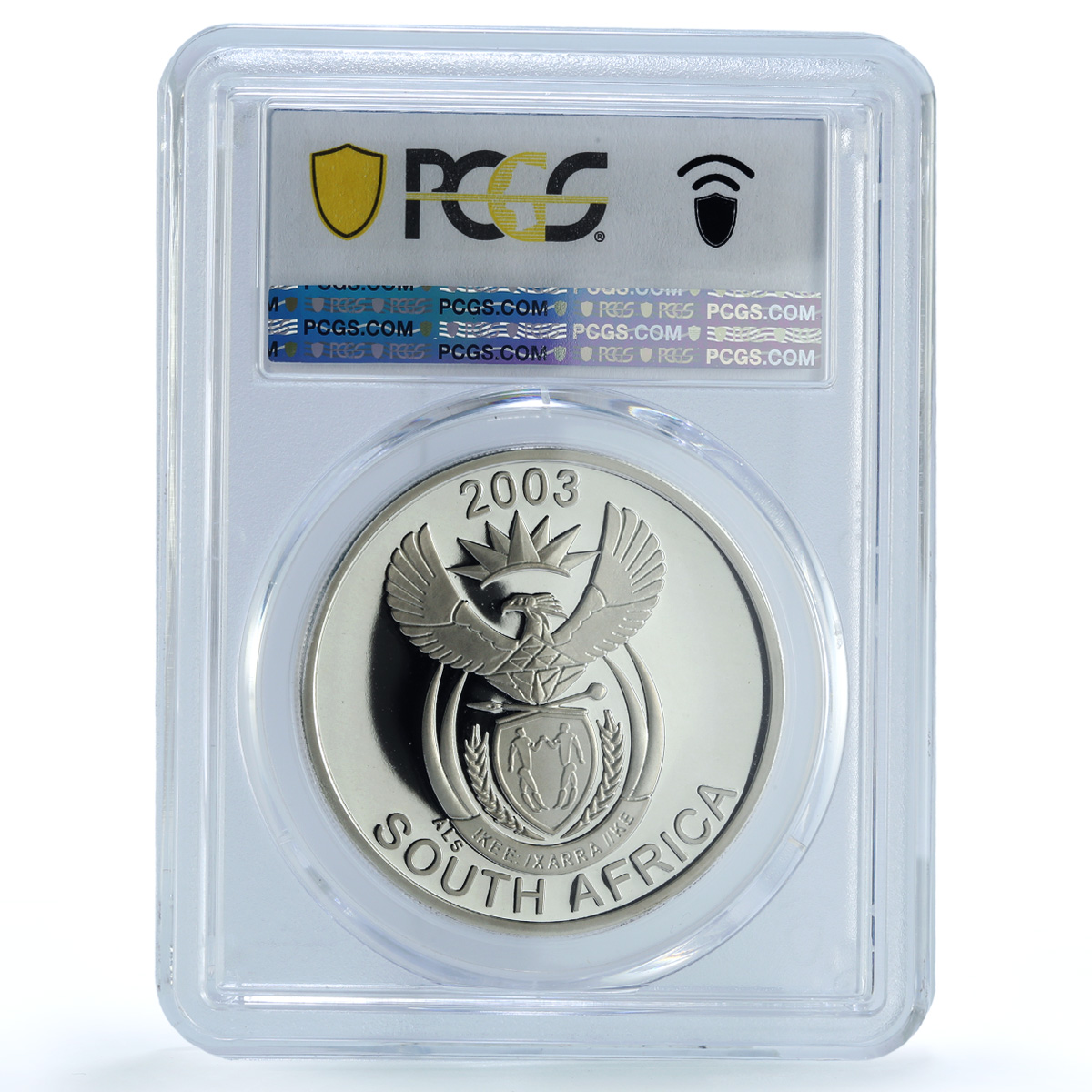 South Africa 20 cents White Rhinoceros KM-357 Fauna PR 70 PCGS silver coin 2003 South Africa 20 cents White Rhinoceros KM-357 Fauna PR 70 PCGS silver coin 2003