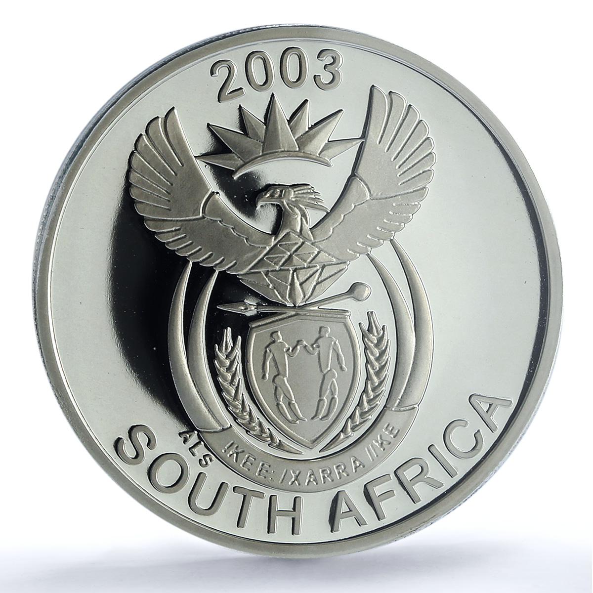 South Africa 20 cents White Rhinoceros KM-357 Fauna PR 70 PCGS silver coin 2003 South Africa 20 cents White Rhinoceros KM-357 Fauna PR 70 PCGS silver coin 2003