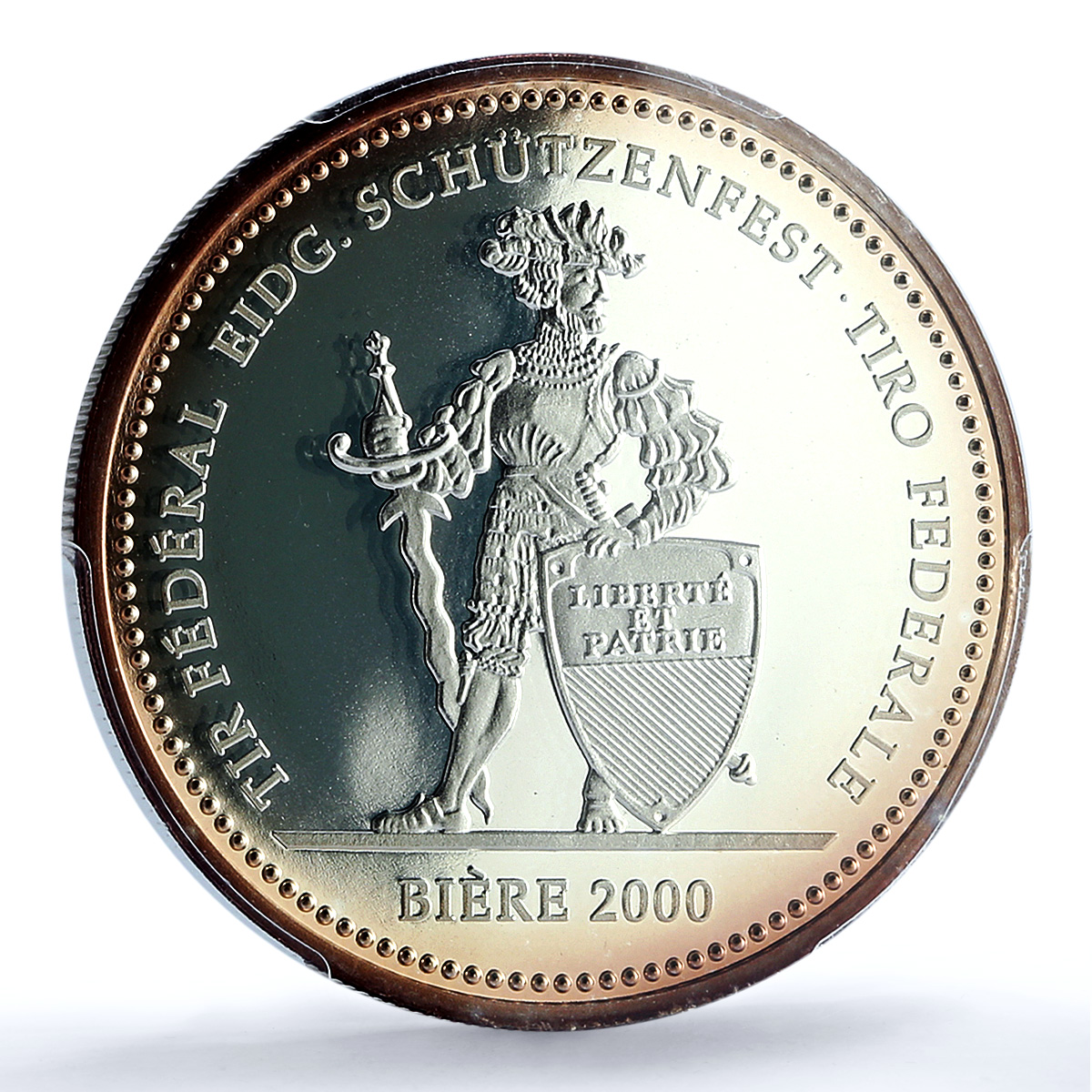 Switzerland 50 francs Biere Shooting Festival H-62 PR 69 PCGS silver coin 2000 Switzerland 50 francs Biere Shooting Festival H-62 PR 69 PCGS silver coin 2000