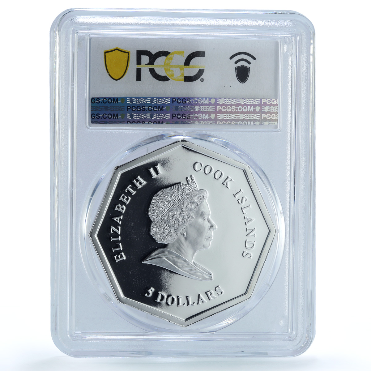Cook Islands 5 dollars Saint George Dragon Gilt PR 69 PCGS silver coin 2009