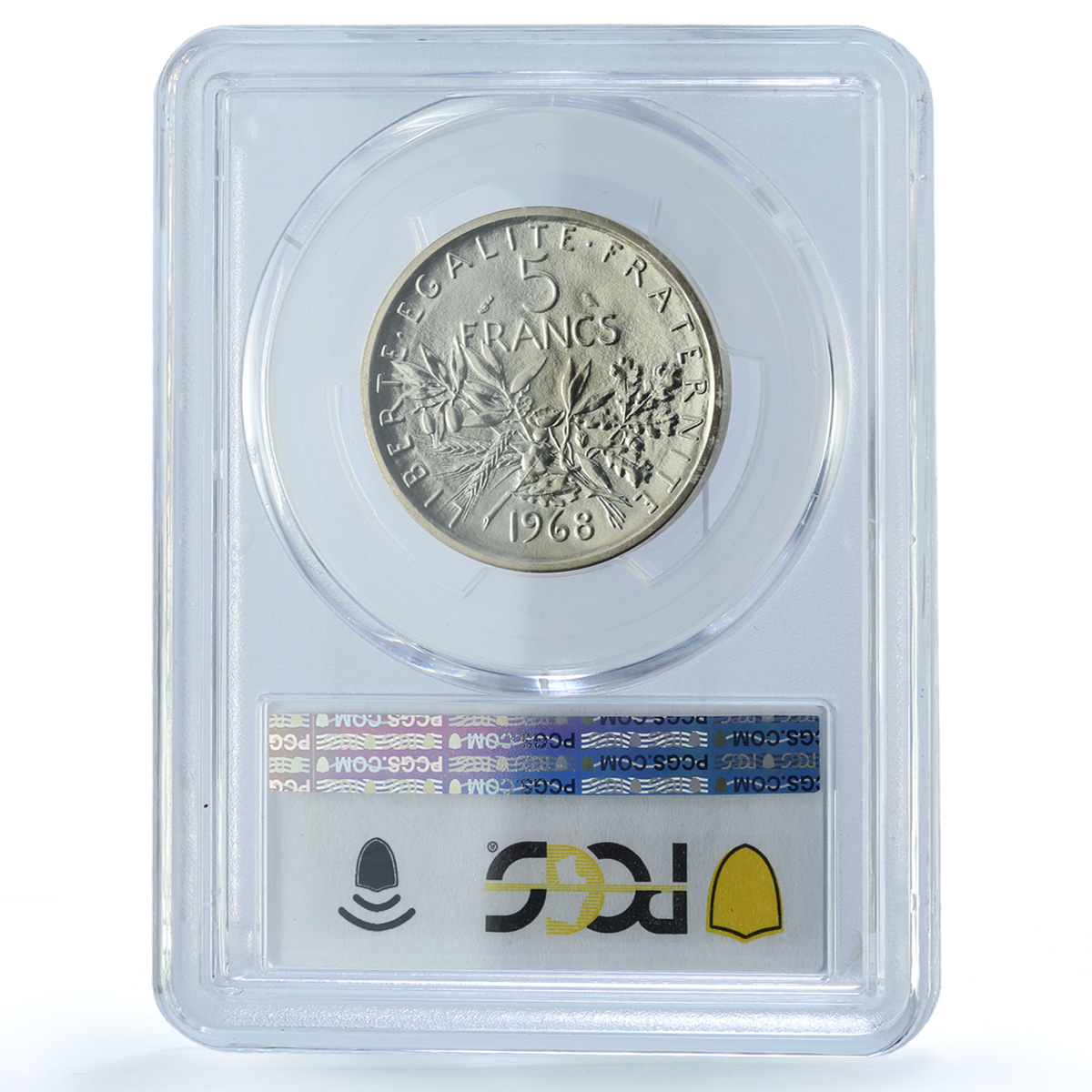 France 5 francs Republic Piedfort KM-P404 Sower SP 68 PCGS silver coin 1968