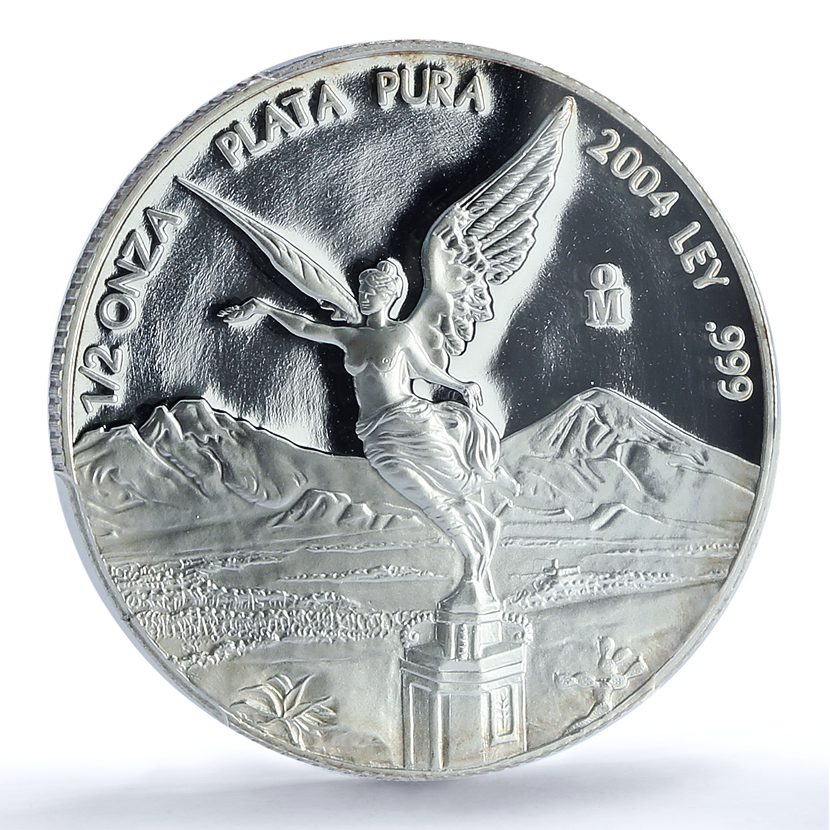 Mexico 1/2 onza Libertad Angel of Independence KM-612 PR69 PCGS silver coin 2004