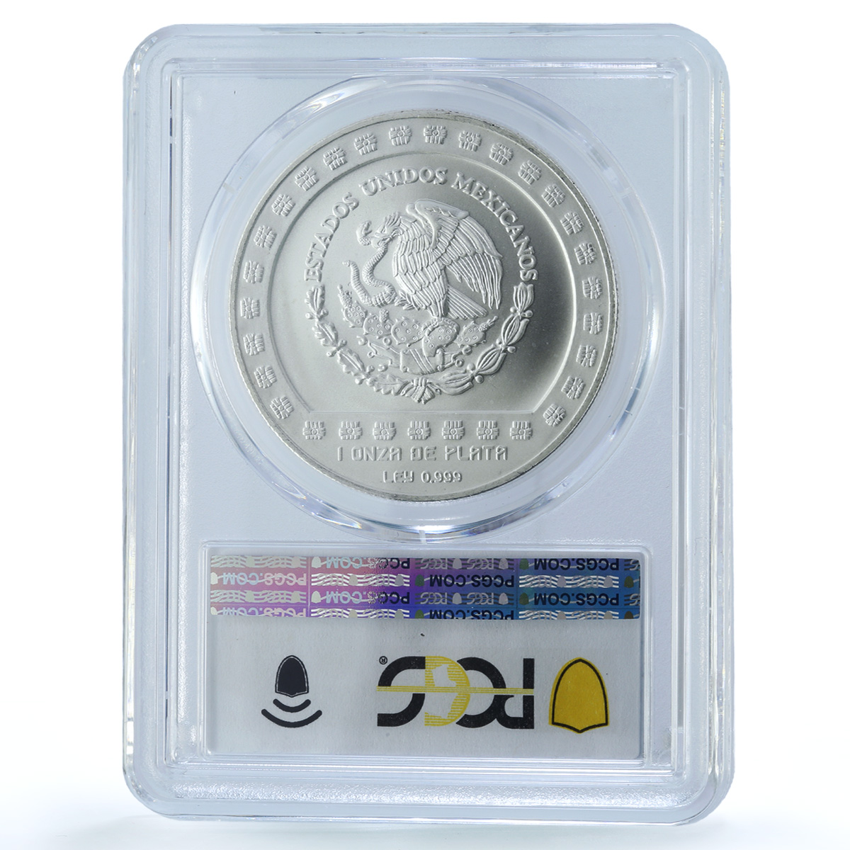 Mexico 5 pesos Huehueteotl KM-649 Precolombina Aztec MS 68 PCGS silver coin 1993