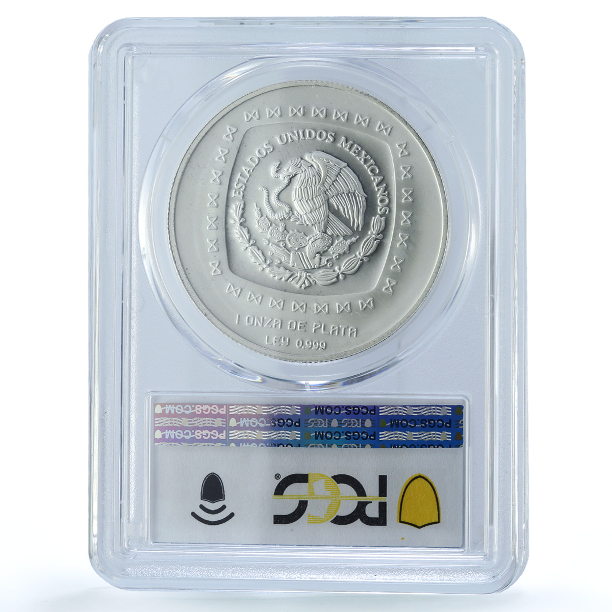 Mexico 5 pesos Hombre Jaguar KM-596 Precolombina MS 67 PCGS silver coin 1996