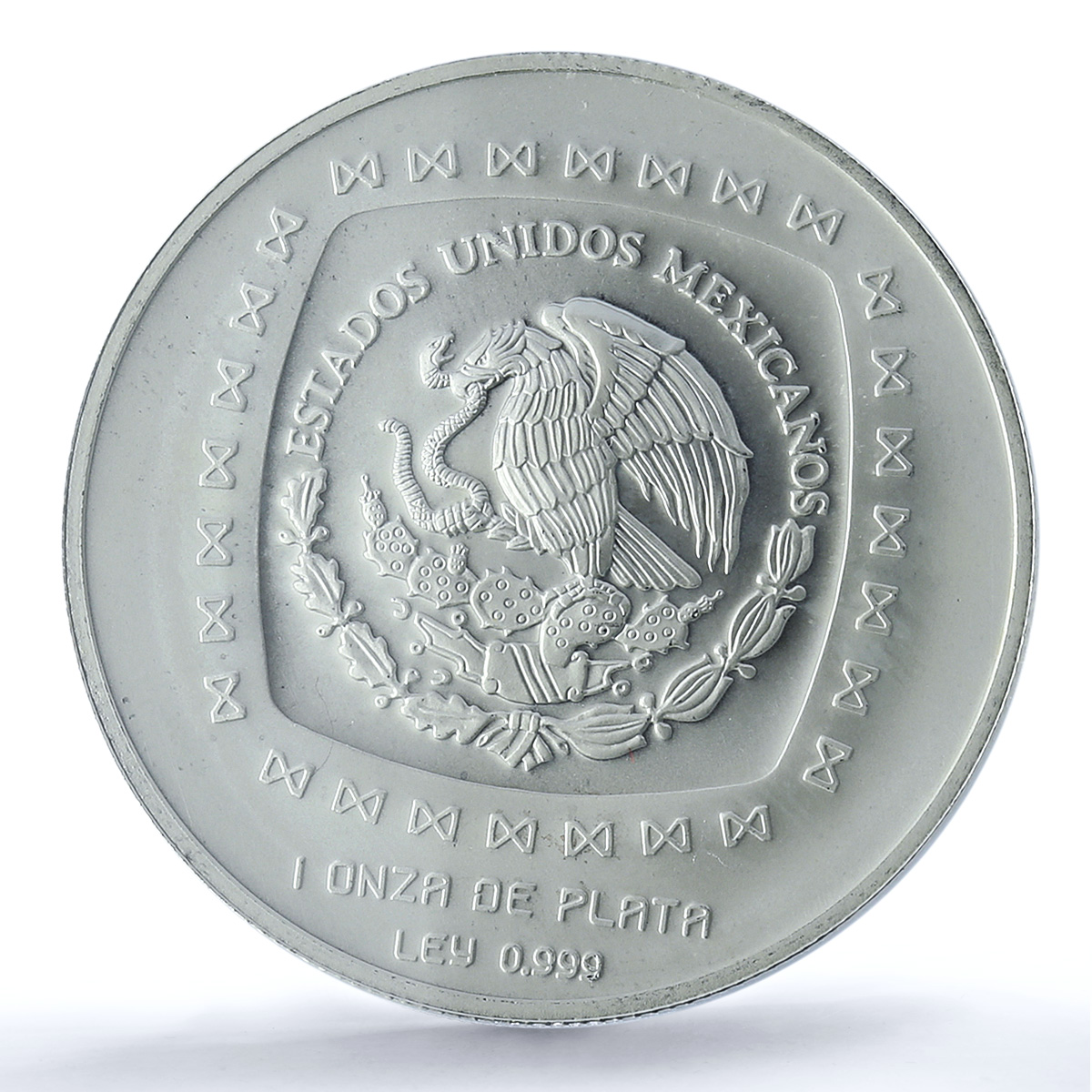Mexico 5 pesos Hombre Jaguar KM-596 Precolombina MS 67 PCGS silver coin 1996